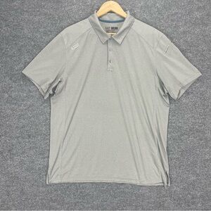 5.11 Tactical Polo Shirt Men’s XL Light Gray Snap Up Performance EXC